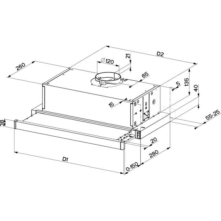 Вытяжка FABER Flexa Ng Glass W A60 (315.0635.107) Мощность мотора 140