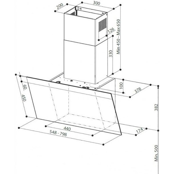 Витяжка FABER Daisy + Wh A55 (330.0612.375) Діаметр повітропровода 150