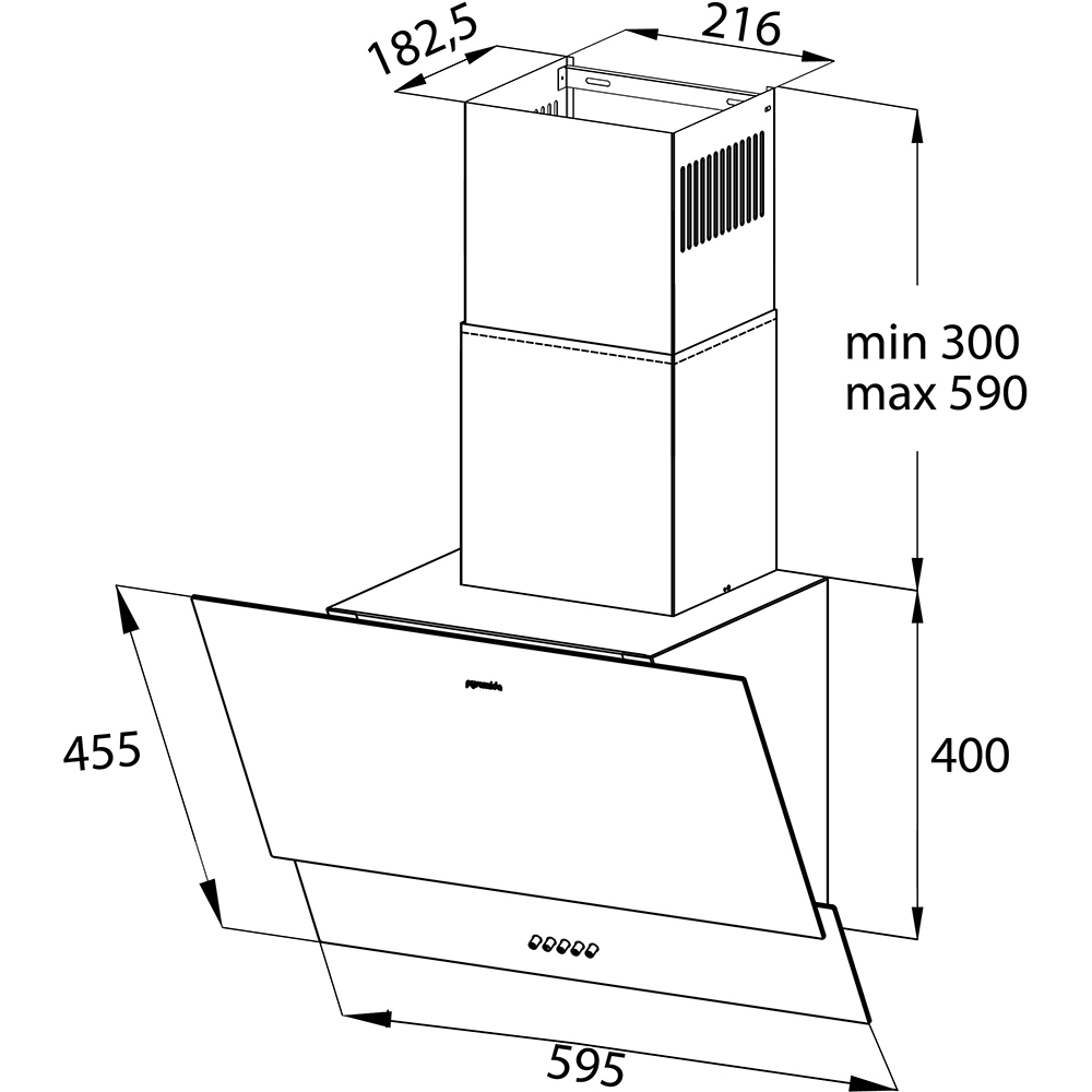 Фото Вытяжка PYRAMIDA CSW 11 60 BL