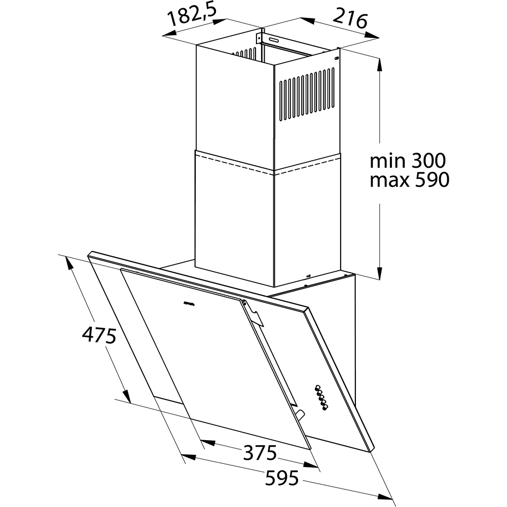 Фото Витяжка PYRAMIDA CSW 12 60 BL