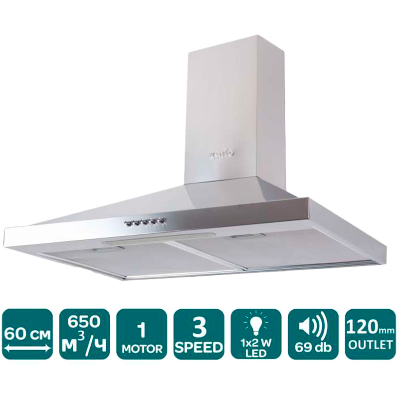 Вытяжка VENTOLUX LIDO 60 X (650) PB Режим работы отвод