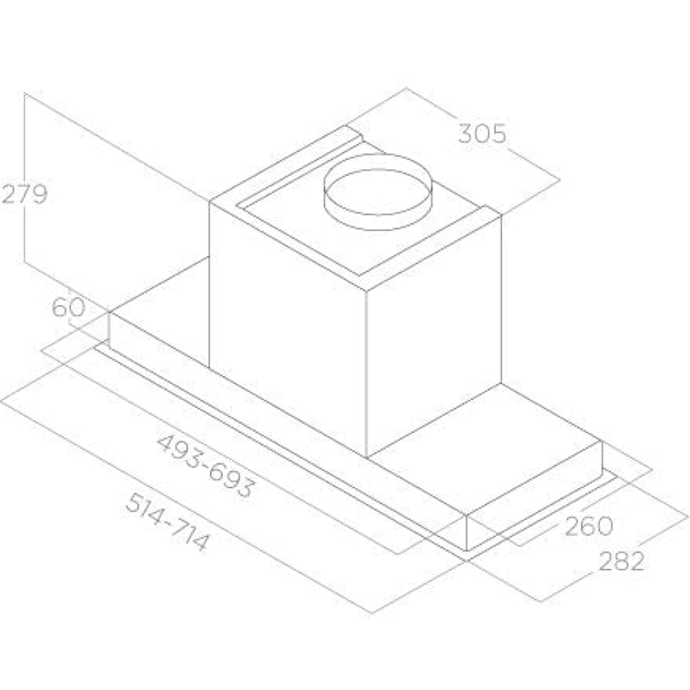 Витяжка ELICA HIDDEN ADVANCE BL MAT/A/52 Тип вбудована