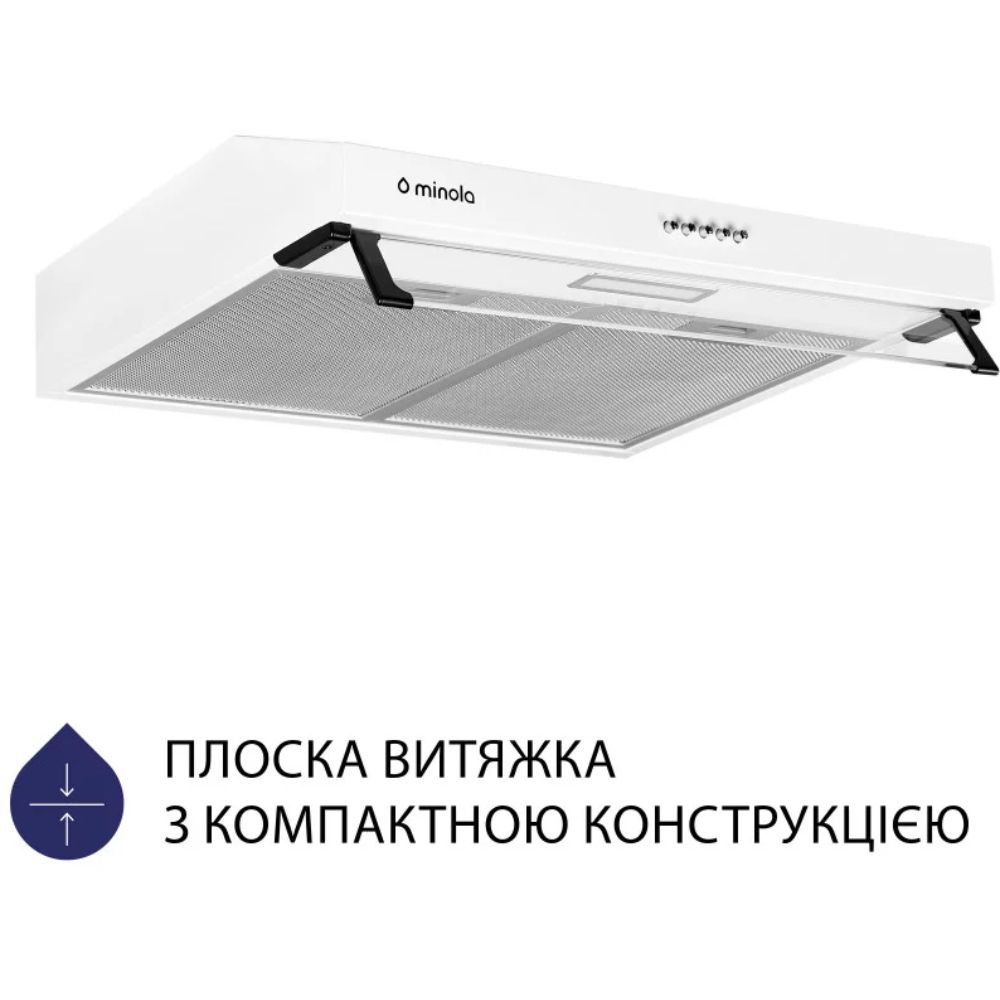 Вытяжка MINOLA HPL 614 WH Мощность мотора 80