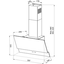 Вытяжка PYRAMIDA AGW 60 PB GBL