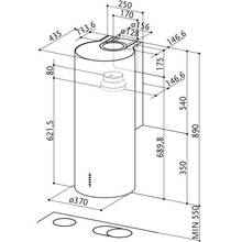 Вытяжка FABER Cylindra 2 Ev8 2El Xh890 (110.0332.307)