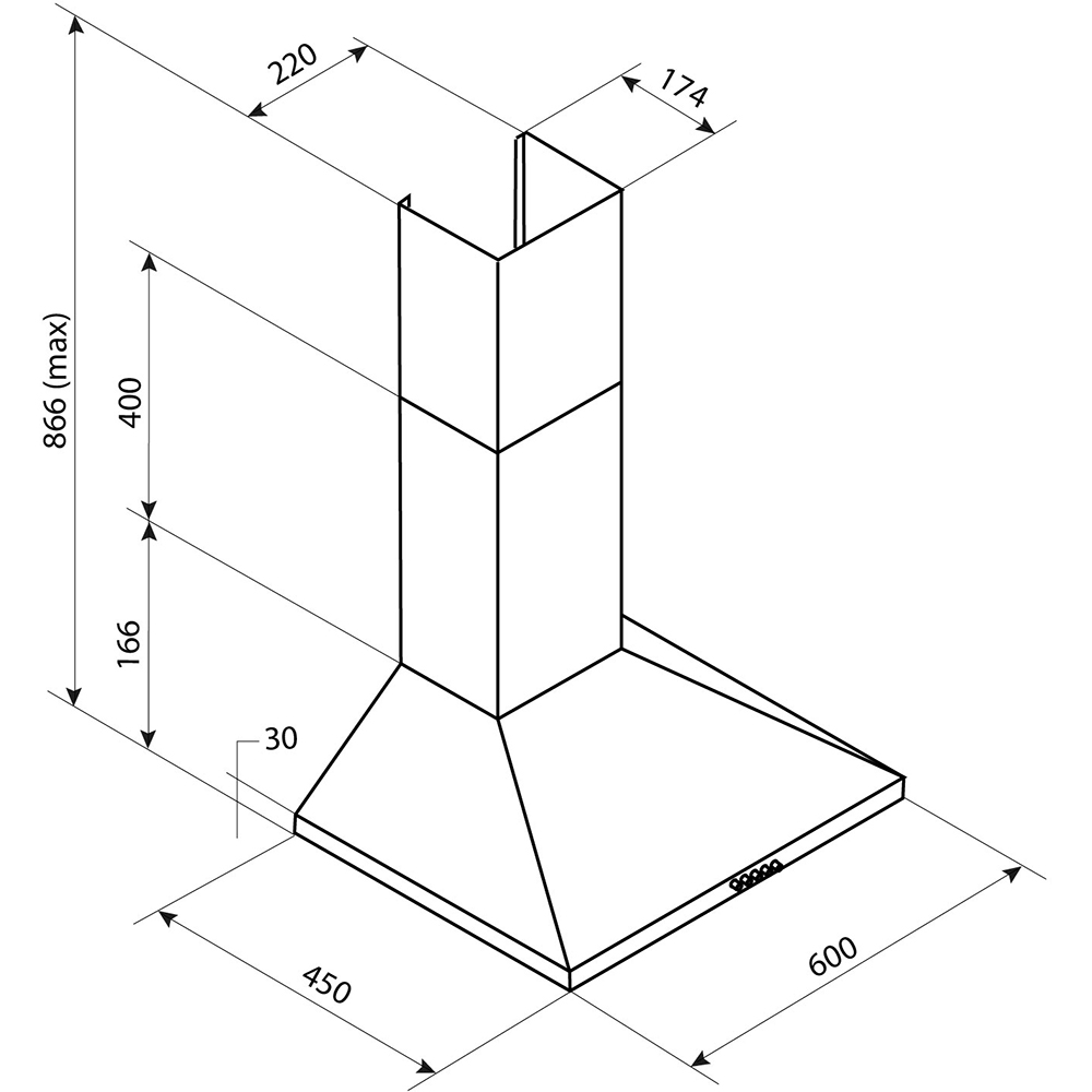 Покупка Вытяжка PYRAMIDA KX 60 (750) B BL