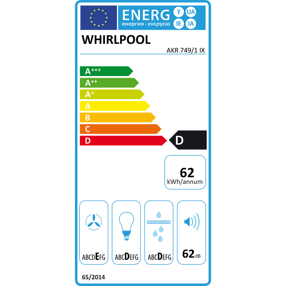 Витяжка WHIRLPOOL AKR 749/1 IX Тип телескопічна