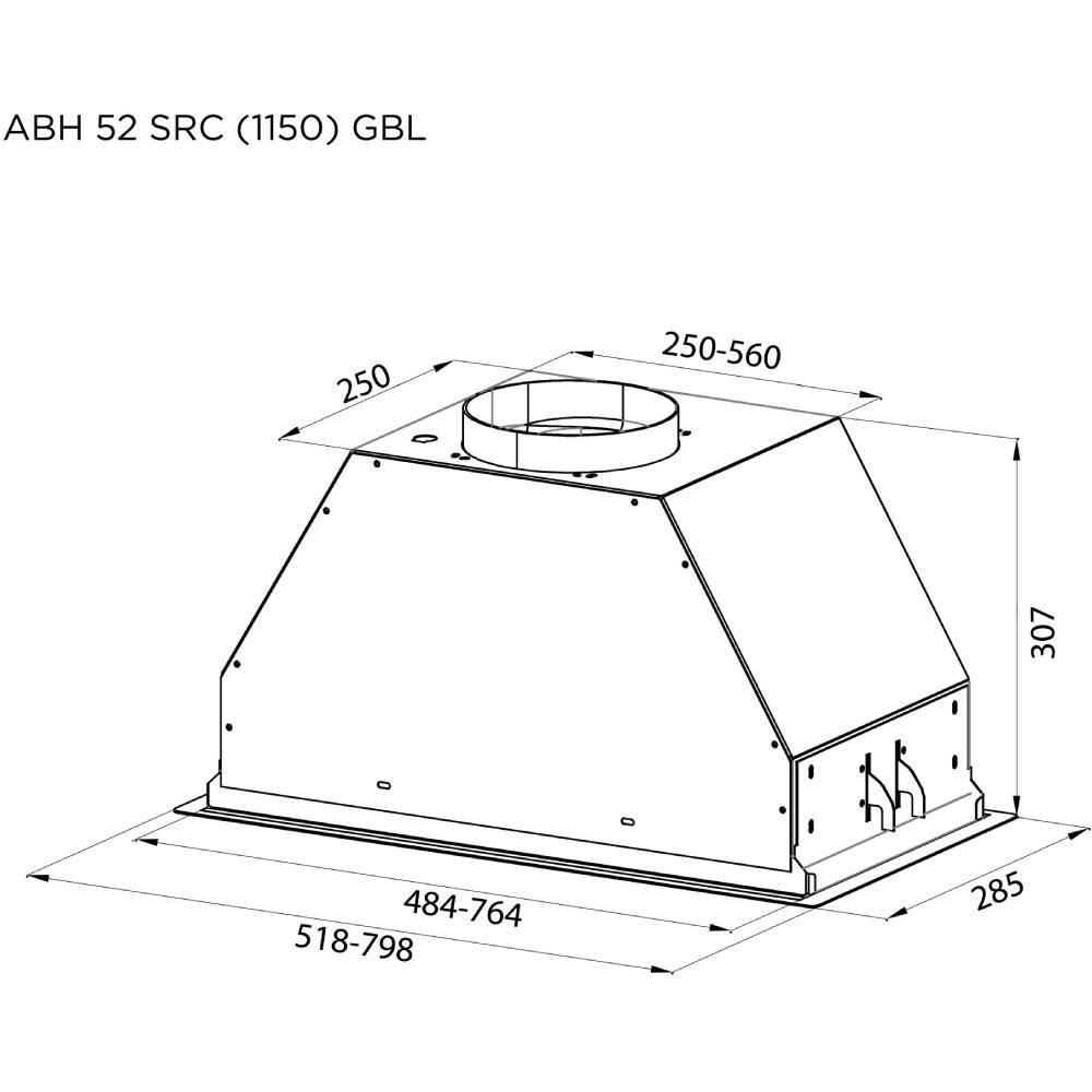 В Украине Вытяжка PYRAMIDA ABH 52 SRC (1150) GWH