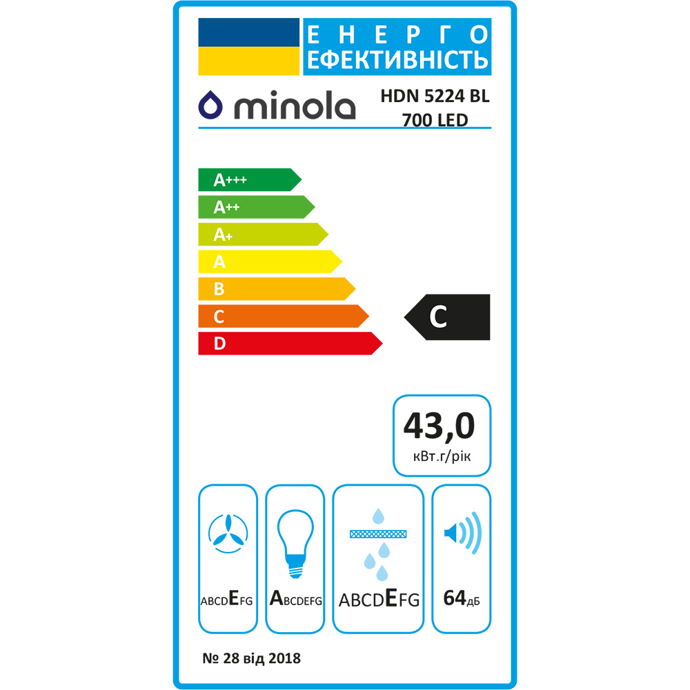 В интернет магазине Вытяжка MINOLA HDN 5224 BL 700 LED