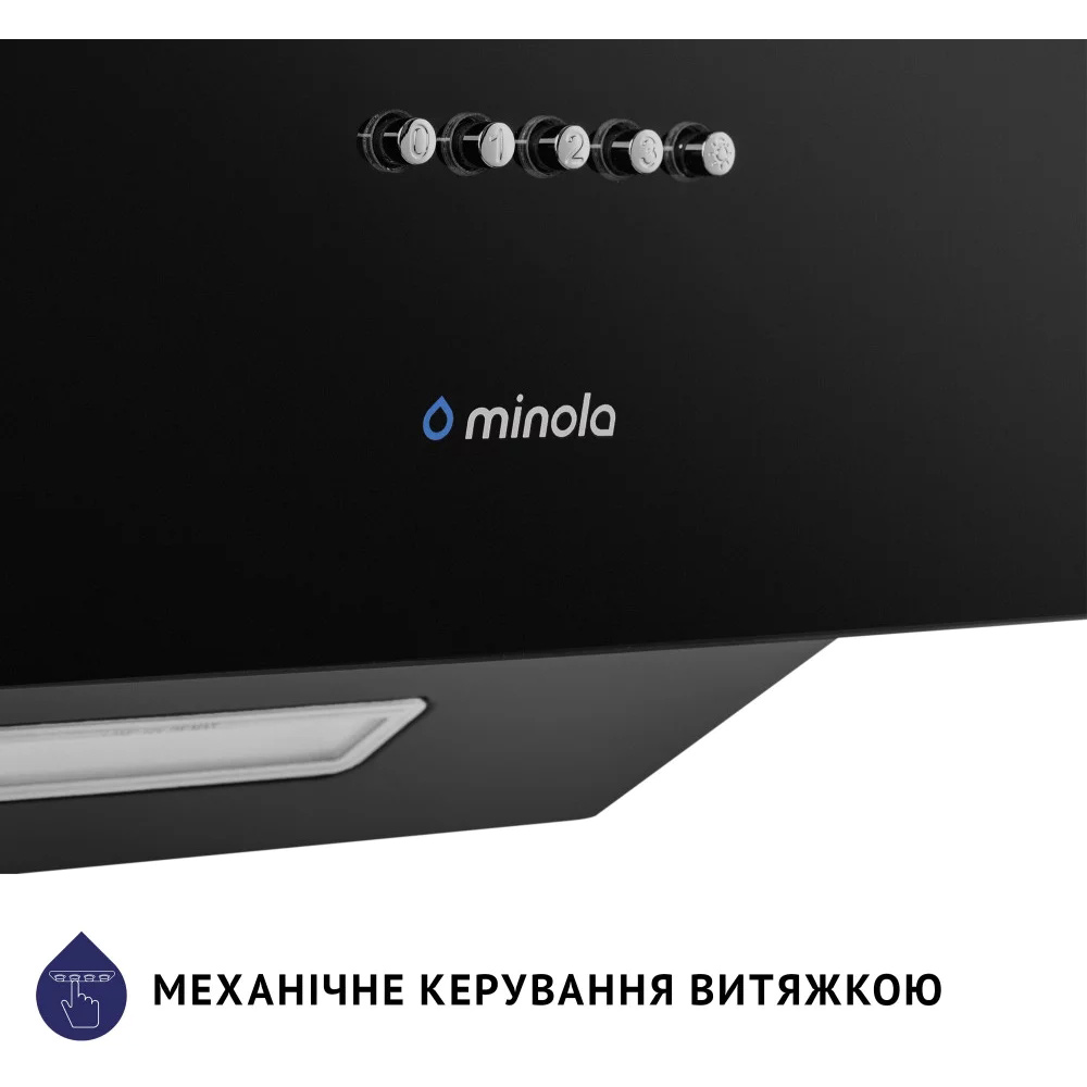 Вытяжка MINOLA HDN 5224 BL 700 LED Тип наклонная