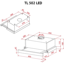 Вытяжка PERFELLI TL 502 BL LED