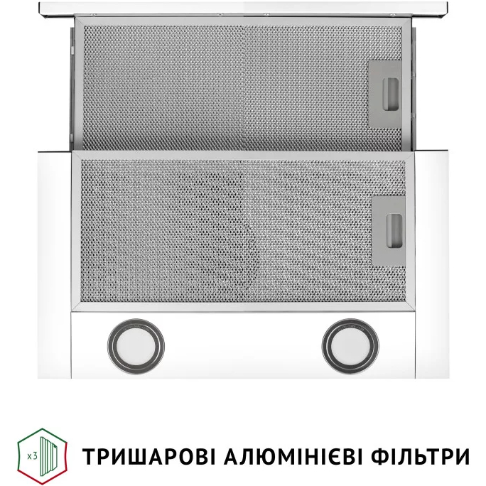 Зовнішній вигляд Витяжка PERFELLI TL 502 WH LED