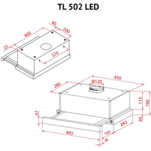 Витяжка PERFELLI TL 502 WH LED