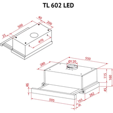 Вытяжка PERFELLI TL 602 BL LED