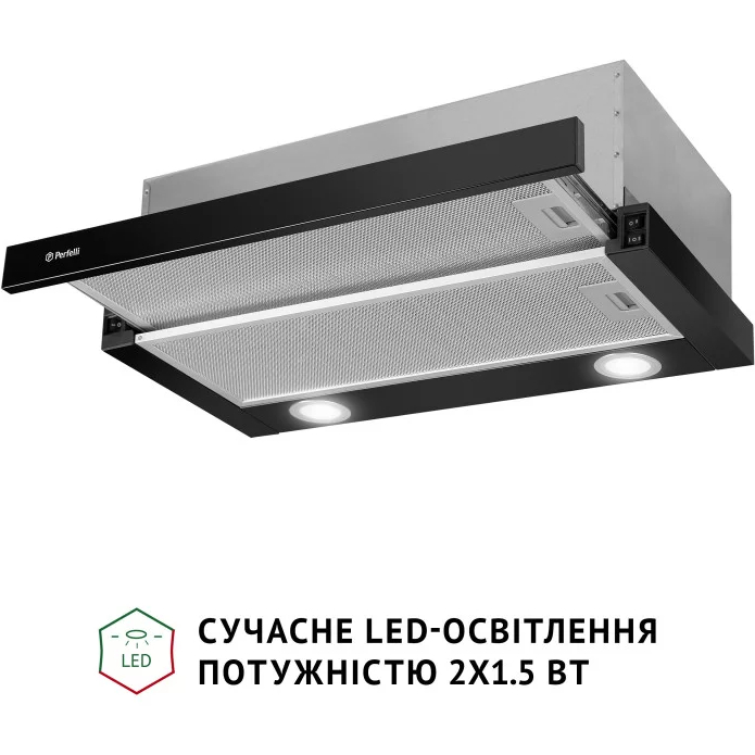 Фото Витяжка PERFELLI TL 6622 BL 1000 LED