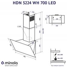 Вытяжка MINOLA HDN 5224 WH 700 LED