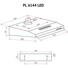 Витяжка PERFELLI PL 6144 Dark BR LED