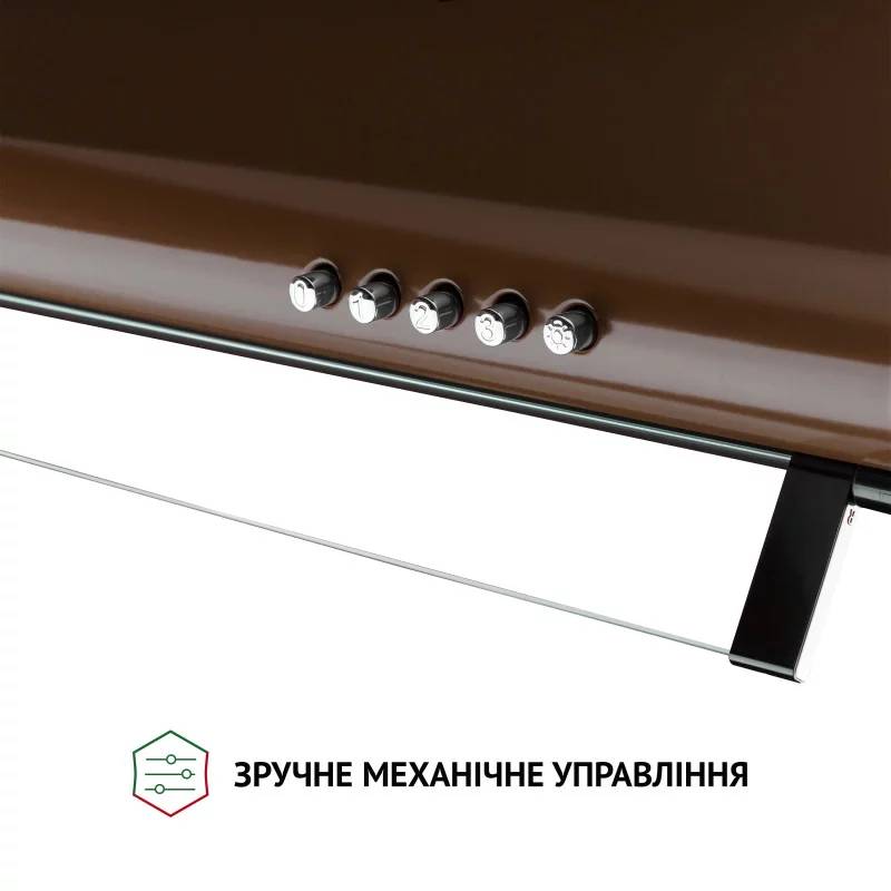 Витяжка PERFELLI PL 6144 Dark BR LED Тип плоска