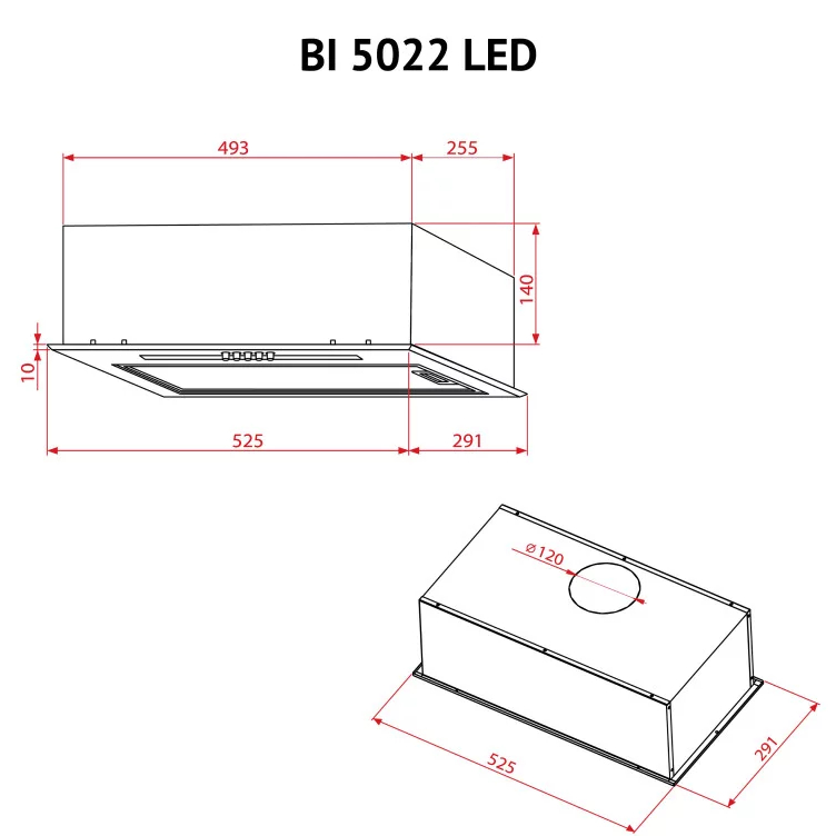 В Украине Вытяжка PERFELLI BI 5022 WH LED