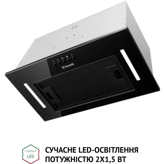 Вытяжка PERFELLI BI 5684 BL 1000 LED Мощность мотора 100