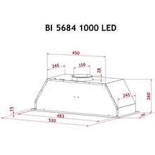 Вытяжка PERFELLI BI 5684 BL 1000 LED