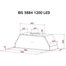 Витяжка PERFELLI BIS 5884 BL 1200 LED