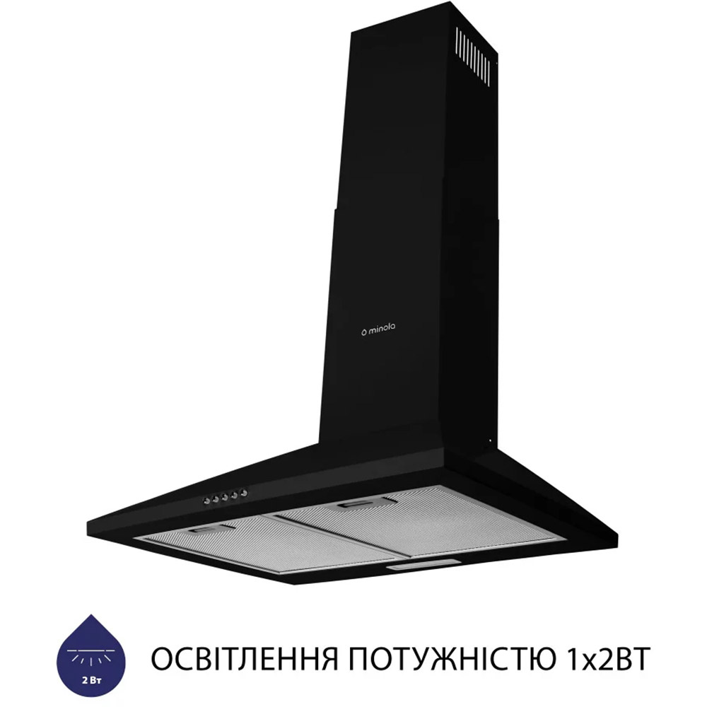 Вытяжка MINOLA HK 6614 BL 1000 LED Диаметр воздуховода 150