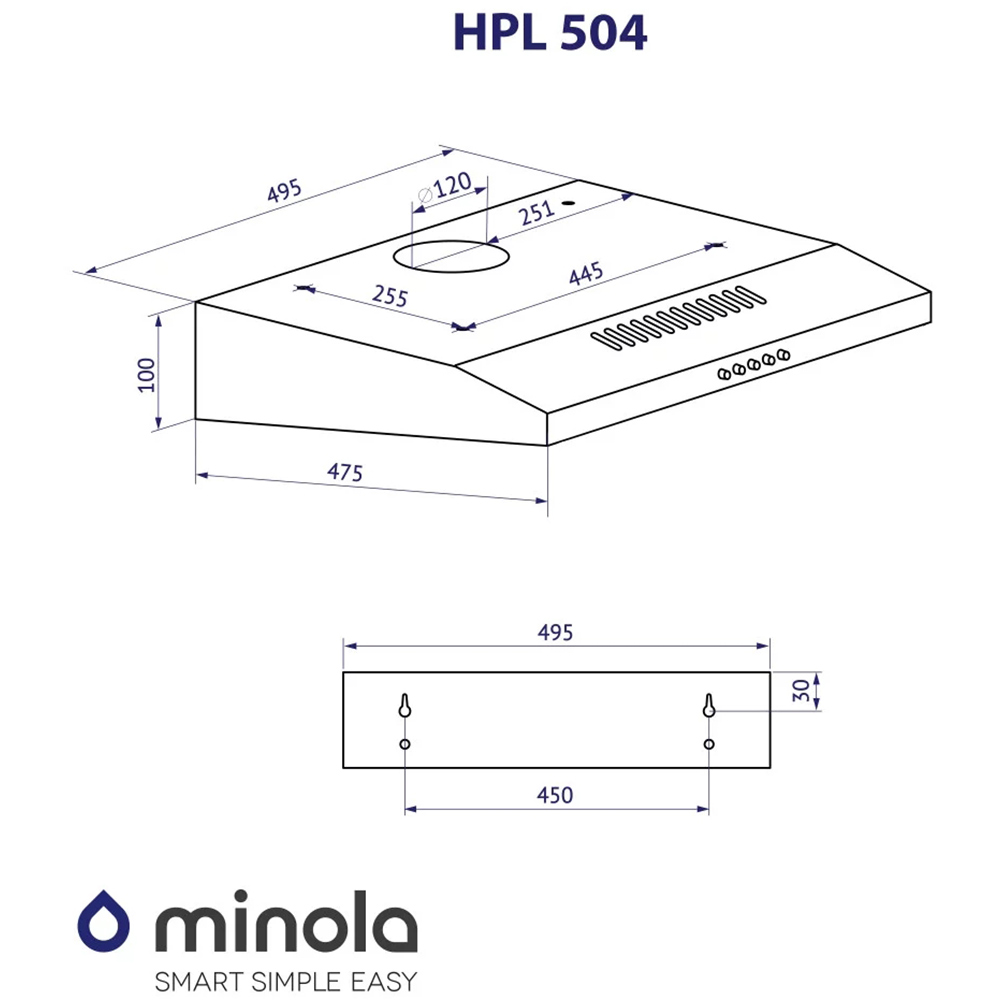 Покупка Вытяжка MINOLA HPL 504 I