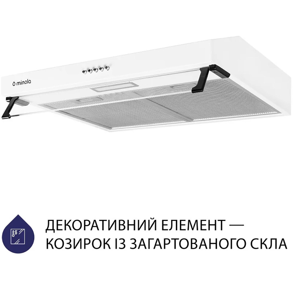 Витяжка MINOLA HPL 517 WH Тип плоска
