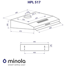 Витяжка MINOLA HPL 517 WH