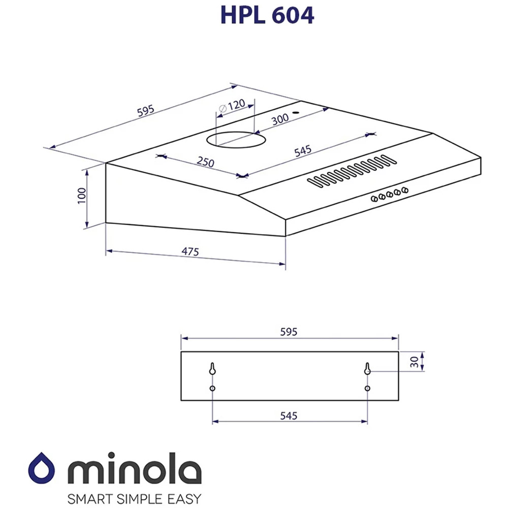 Покупка Вытяжка MINOLA HPL 604 BL