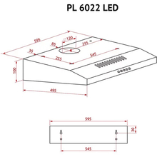 Вытяжка PERFELLI PL 6022 BL LED