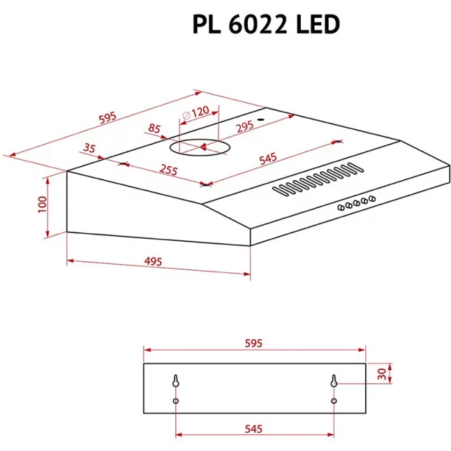 Покупка Витяжка PERFELLI PL 6022 W LED