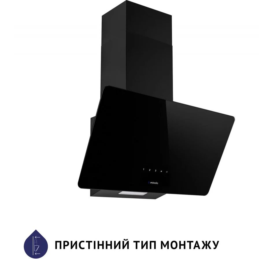 Вытяжка MINOLA HVS 5224 BL 700 LED Мощность мотора 65