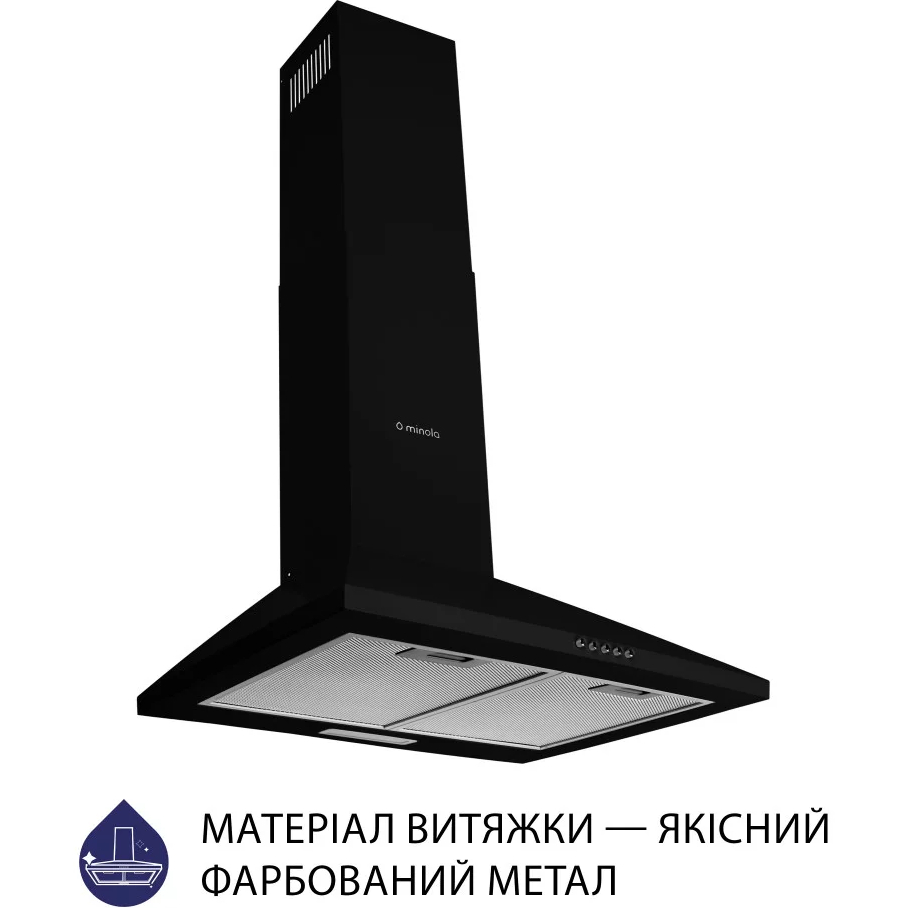 Вытяжка MINOLA HK 5614 BL 1000 LED Мощность мотора 130