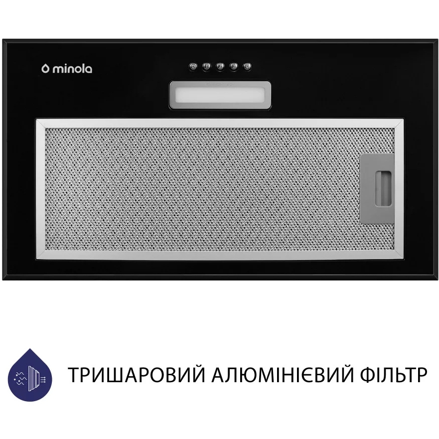 Вытяжка MINOLA HBI 5214 BL 700 LED Тип встраиваемая
