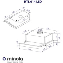 Вытяжка MINOLA HTL 614 I LED