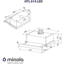 Вытяжка MINOLA HTL 614 WH LED