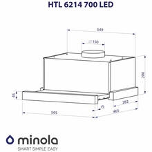 Вытяжка MINOLA HTL 6214 BLF 700 LED