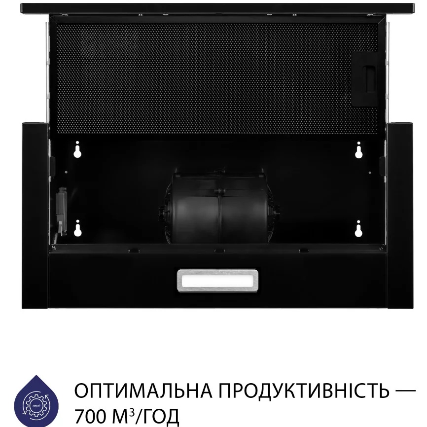 Вытяжка MINOLA HTL 6214 BLF 700 LED Диаметр воздуховода 150