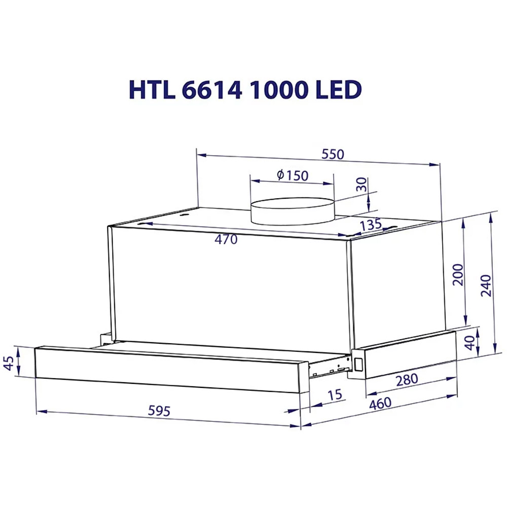 В интернет магазине Вытяжка MINOLA HTL 6614 WH 1000 LED