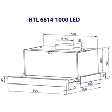 Вытяжка MINOLA HTL 6614 WH 1000 LED