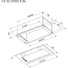 Витяжка PYRAMIDA CX 52 (1100) E BL