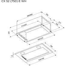 Вытяжка PYRAMIDA CX 52 (750) E WH