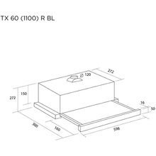 Витяжка PYRAMIDA TX 60 (1100) R BL