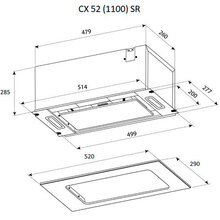 Вытяжка PYRAMIDA CX 52 (1100) SR GBL
