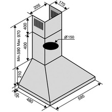 Вытяжка VENTOLUX MILANO 60 X (700)