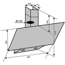 Витяжка VENTOLUX MIRROR 60 BG (1000) TC MS