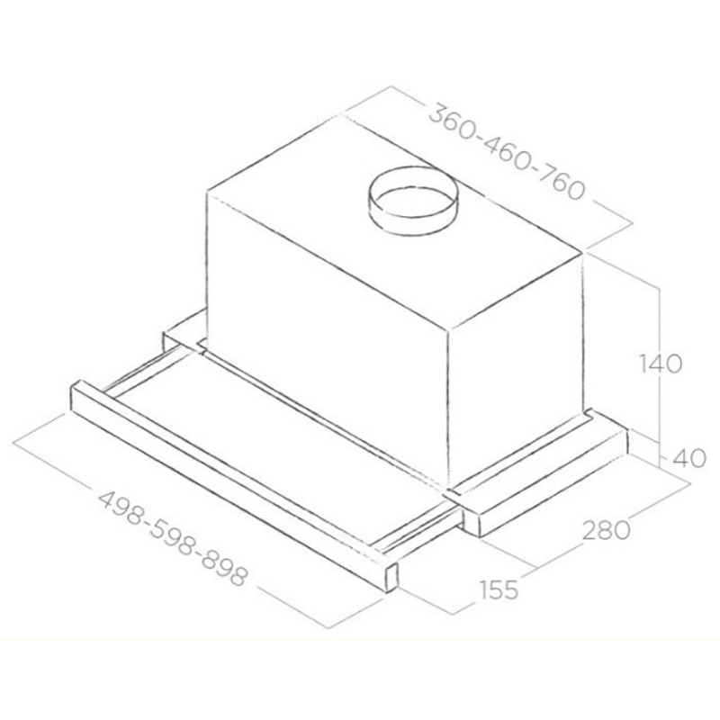Изображение Вытяжка ELICA TT14 LUX WH/A/50