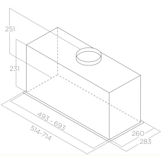 Вытяжка ELICA CT23 BL MAT/A/72 Тип встраиваемая